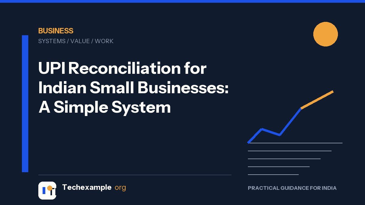 UPI Reconciliation for Indian Small Businesses: A Simple System — Techexample Org